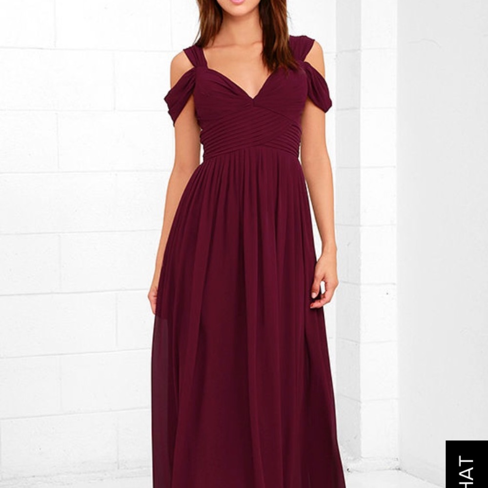 Burgundy dress from lulus
